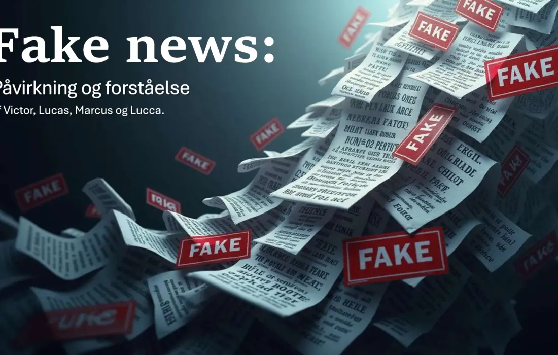 Forside fra præsentationen om fake news