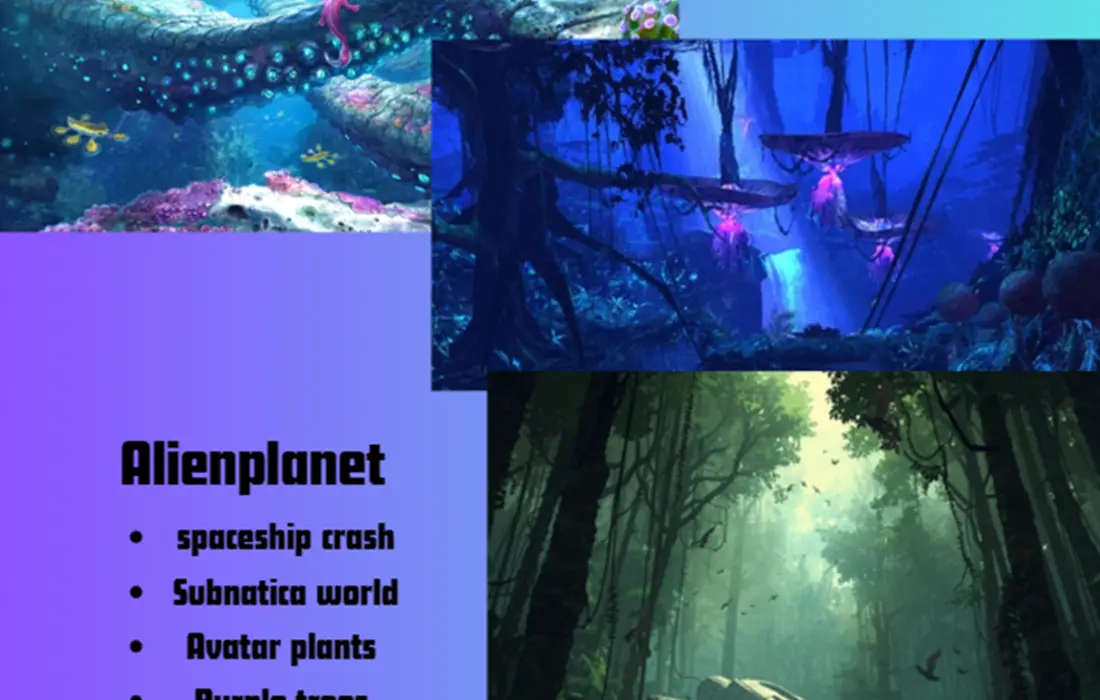 Alienmiljø fra Game Worlds-projektet